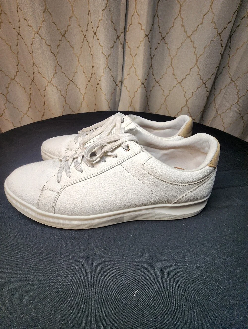 Aldo White Leather Low-Top Sneakers